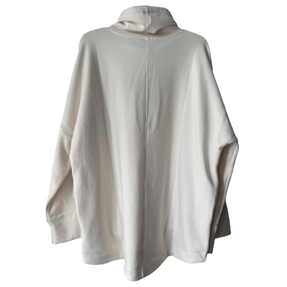 NWT Athleta Cozy Karma Funnel Neck Sweater Size XL Cream White Ivory Fleece - Picture 4 of 8